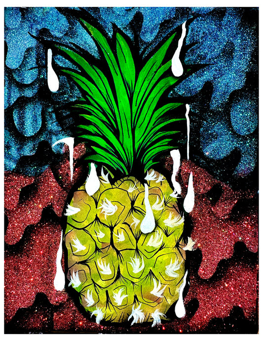 Drippy Pineapple Print