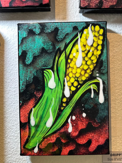 Drippy Corn Mini Canvas